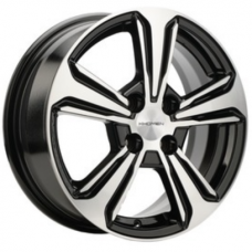 Khomen KHW 1502 6x15 4*100 ET45 DIA54.1 Black-FP Литой