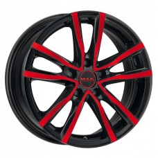MAK Milano 7x17 5*114.3 ET40 DIA76.1 Black Red Face Литой